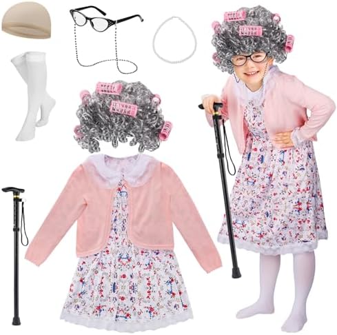 Cosweet Old Lady Costume for Girls