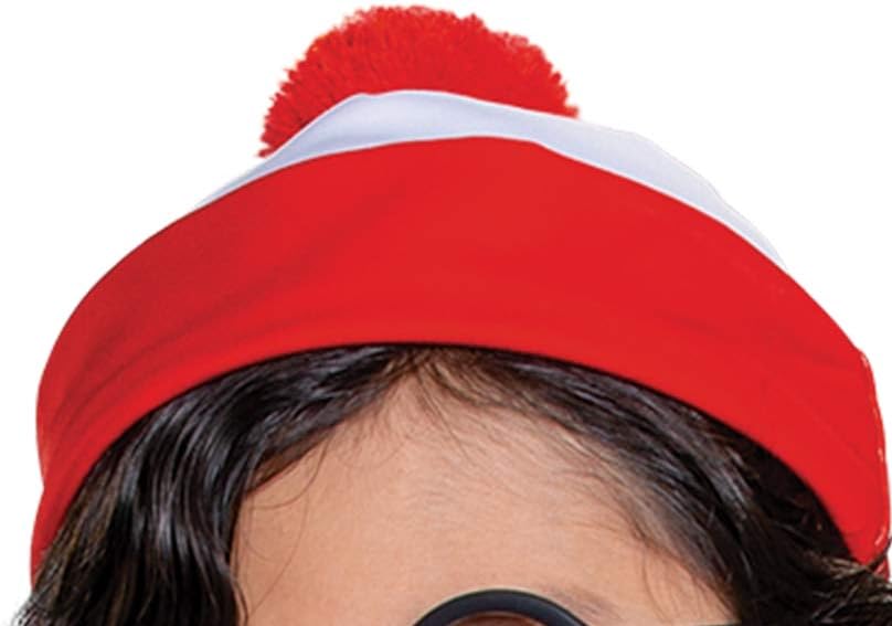 WaldosShortcut Halloween Costume for Kids Boys Wheres Waldo Shirt Glasses Set