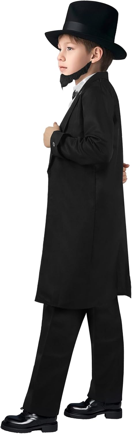 Abraham Lincoln Costume Boys Halloween Presidents Day Dress Up