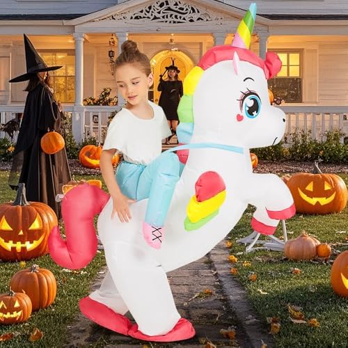 JUROSAICA Blowing Up Unicorn Girls Kids Halloween Costume