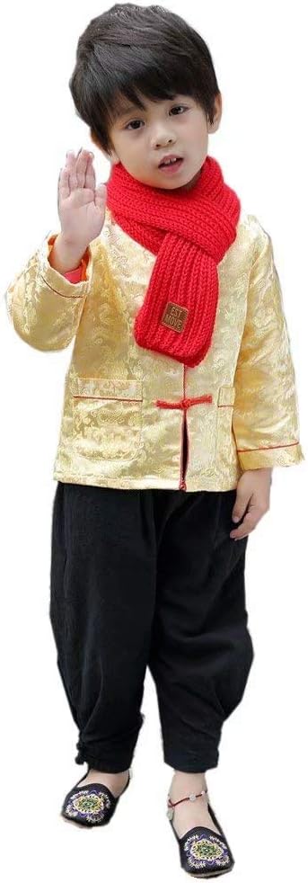 Little Boys Dragon Tang Coat Long Sleeve Costume Jacket