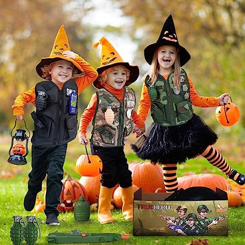 ZIRSENG 20-Piece Army Costume for Kids 3-10