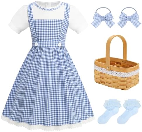 Girls Halloween Plaid Dress Up Costume