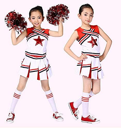 LOLANTAVIP Bright Red Cheerleader Uniform