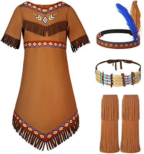 Boyiee Native Prince Indian Princess Costume for Kids Halloween Mardi Gras