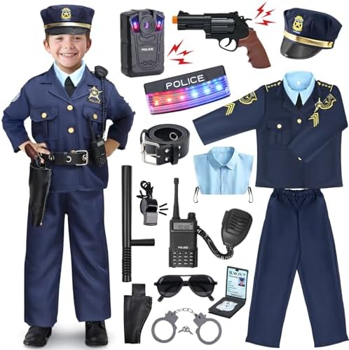 GC Police Costume Boys Halloween Halloween Career Day Kids Kids Police costume Set