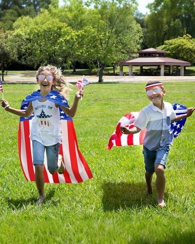 Catching the 4th of July Spirit Mepase American Flag Kids Halloween Costumes Bundle