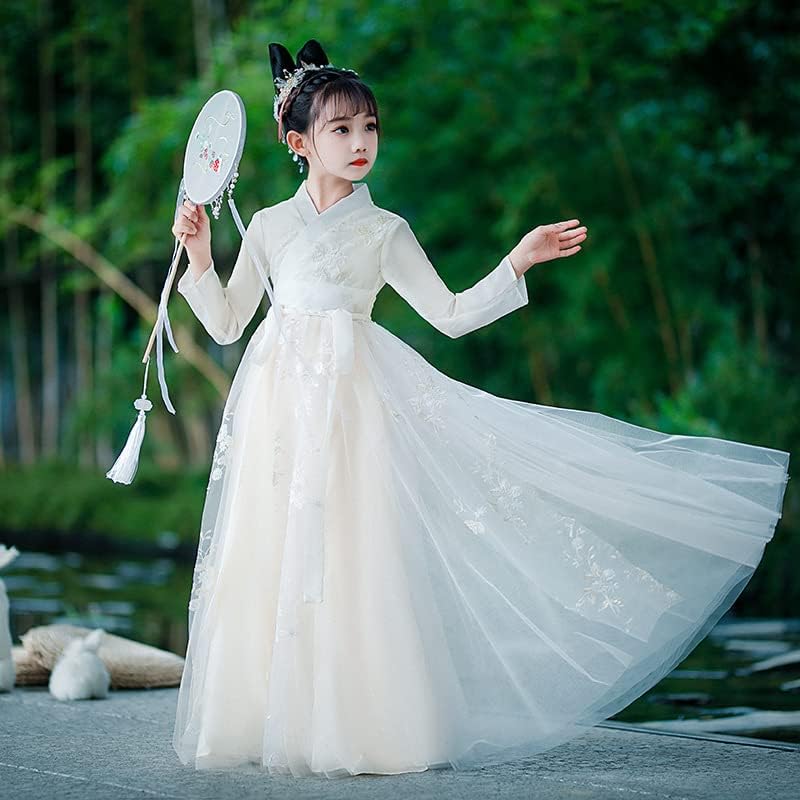AINIFUGirls Fairy Hanfu Dresses Traditional Tang Suits Guzheng Dresses Ancient Performance Costume