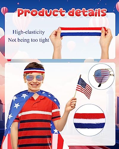 Catching the 4th of July Spirit Mepase American Flag Kids Halloween Costumes Bundle