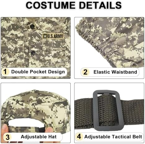 Halloween Army Soldier Costume for Kids