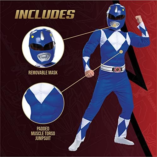 Power Rangers Boys Blue Ranger Costume Dress - Disguise