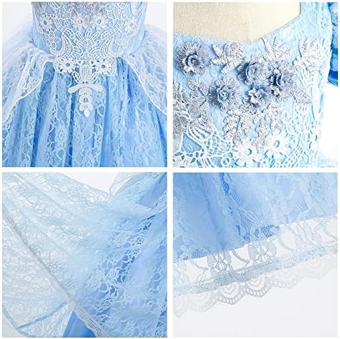 GirlsCW Disney Princess Costume Ball Gown wAccessories Set for Halloween Party