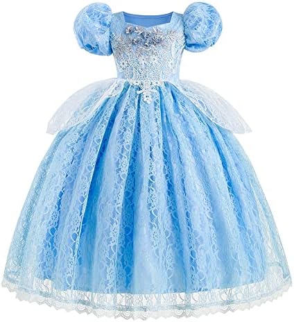 GirlsCW Disney Princess Costume Ball Gown wAccessories Set for Halloween Party