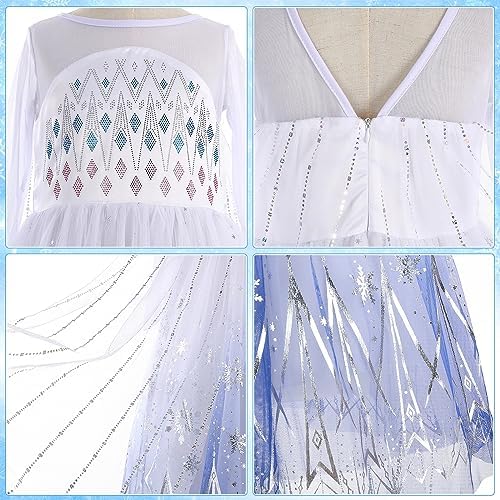 Latocos Light Up Princess 7PC Set for Girls Kids Princess Dress Up