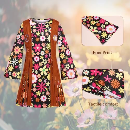 70s Vibes Hipster Costume for Girls