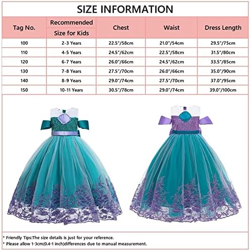 GIRLS FANCY COSTUME PRINCESS MERMAID HOLIDAY COSPLAY DRESS UP KIDS DAYS