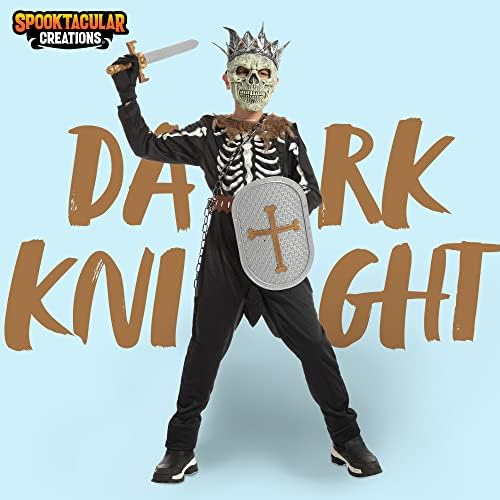 Skeleton Knight Costume for Spooktacular Halloween Kids - Dark Themed Party Costume