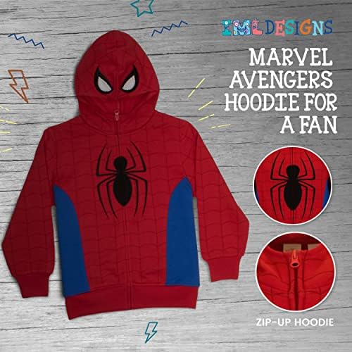 Marvel Superheroes Boys Zip-Up Fashion Hoodie for Kids