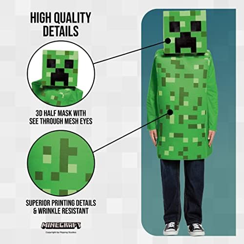 Creeper Classic Minecraft Costume Green Small 4-6 Disguise