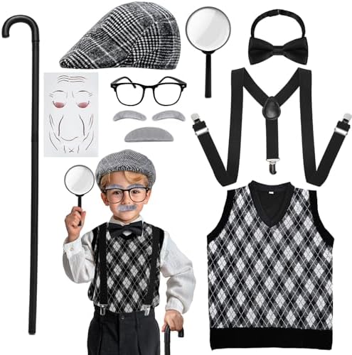 Skirfy Old Man Costume for Kids