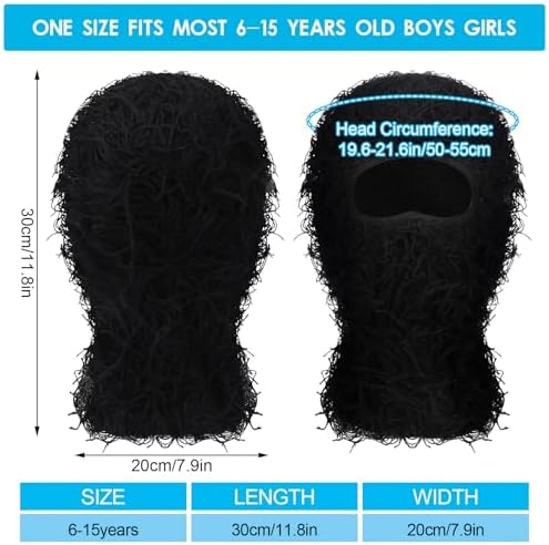 Happy Kids Distressed Balaclava Face Mask