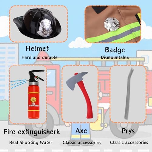 Yolsun Fireman Costume for Kids Halloween OODA