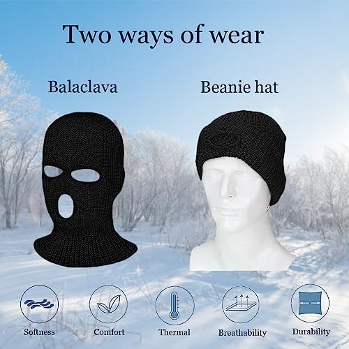 Perfect Stay Warm and Cool Kids 3 Hole Knitted Balaclava