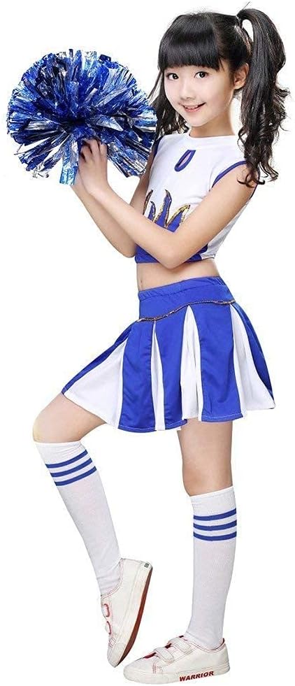 Lolanta Girls Cheerleader Costume Pleated Skirt Set w Pom Poms