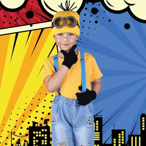 VanILD Steampunk Accessories 4PC costume Steampunk Goggles Beanie Hats Gloves and Suspenders