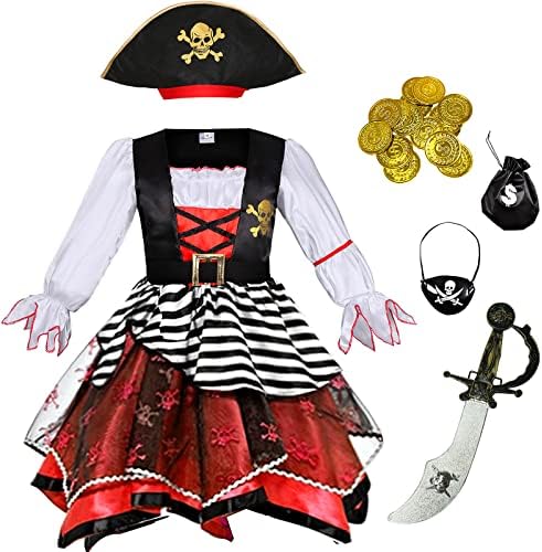 Girls Pirate Costume Accessories for Halloween Kids Fun