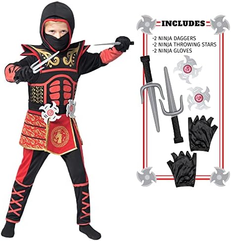 Spooktacular Red Ninja Costume for Kids