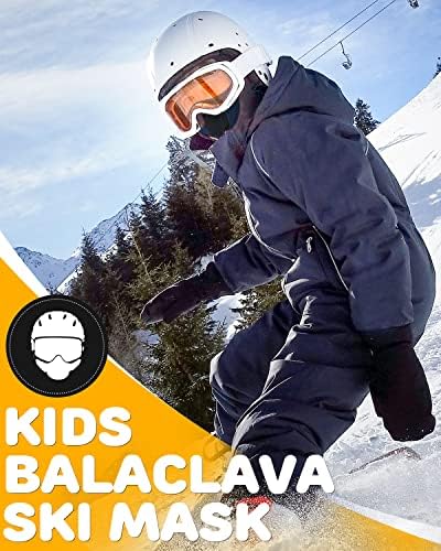 Venswell Breathable Kids Ski Mask Movable Face Part for Boys Girls