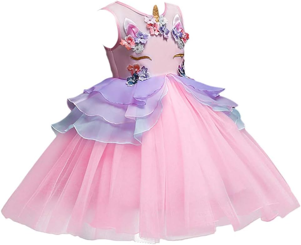 MYRISAM Princess Unicorn Tulle Dress for Girls