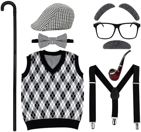 100 Days Grandpa Costume for Boys