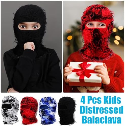 Happy Kids Distressed Balaclava Face Mask