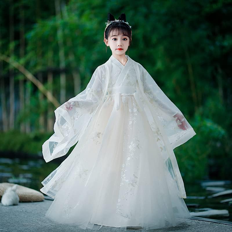 AINIFUGirls Fairy Hanfu Dresses Traditional Tang Suits Guzheng Dresses Ancient Performance Costume