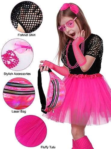 80s Party Outfit Accessory Set Halloween costume for Girls