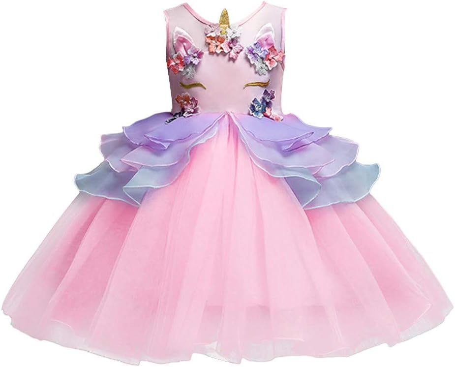 MYRISAM Princess Unicorn Tulle Dress for Girls