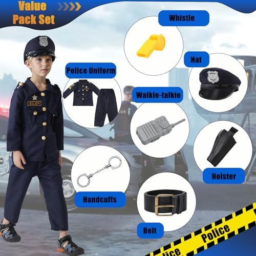 JCJ Police Costume for Kids Halloween Puzzle of Boys