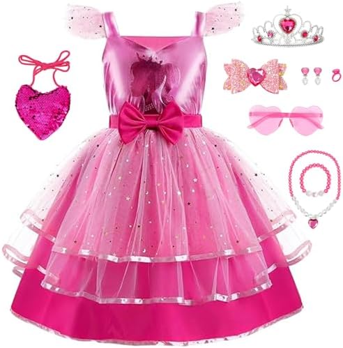WYB Girls Costume Dress with Crown and Accessories