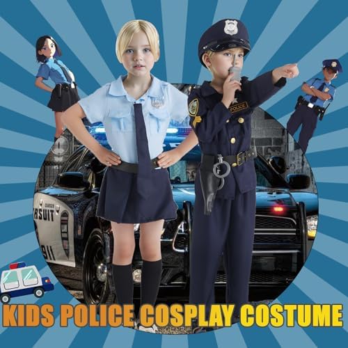 JCJ Police Costume for Kids Halloween Puzzle of Boys