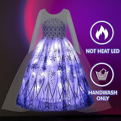 Princess Costume for Girls Light-Up Purple Dress Up