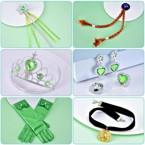 Latocos 10-Piece Glow-in-the-Dark Princess Costume Set for Girls