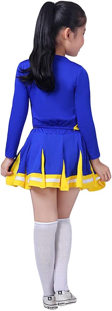 Achiyi Little Girls 2-Piece High School Cheerleading Uniform Costume