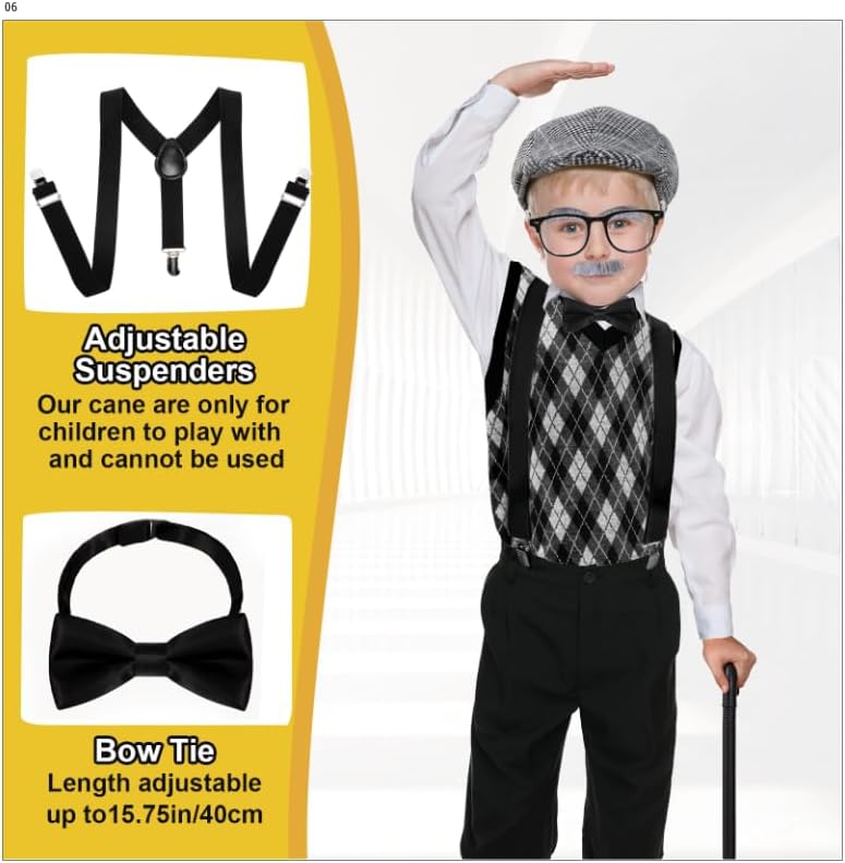 Skirfy Old Man Costume for Kids