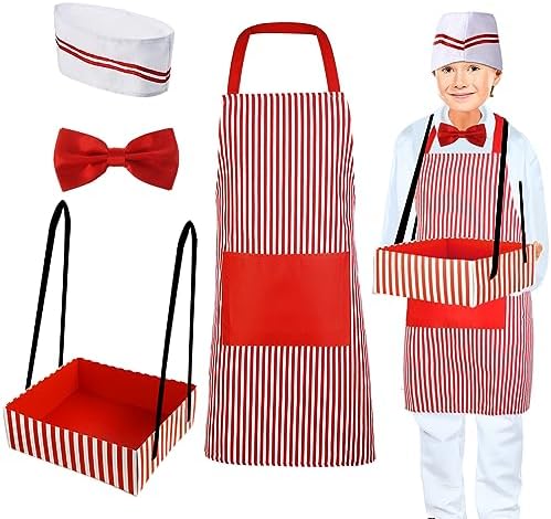 Classic Retro 1950s Waiter Costume Set for Kids