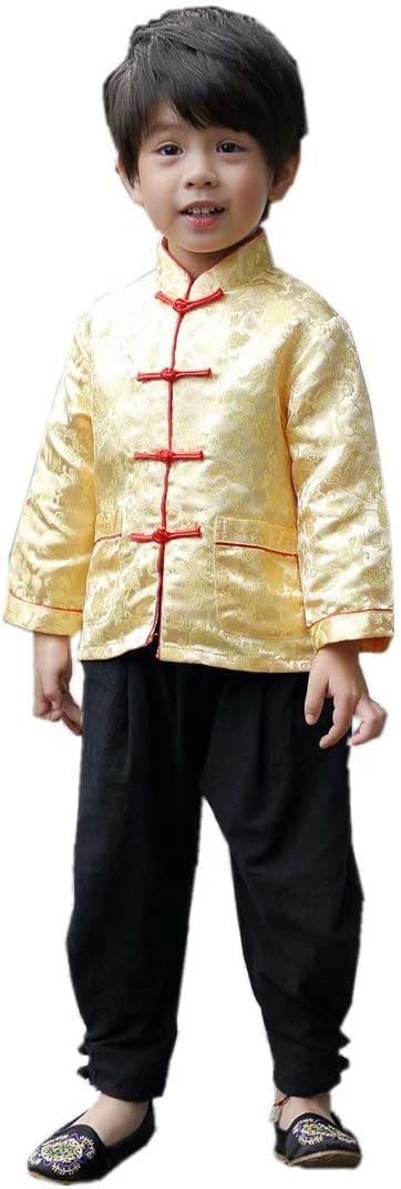 Little Boys Dragon Tang Coat Long Sleeve Costume Jacket