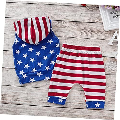 LIFKOME Boys Outfits Cotton Hoodie and Shorts Set