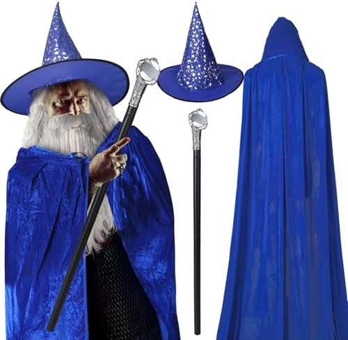 Hicarer Halloween Wizard Costume Set for Adults