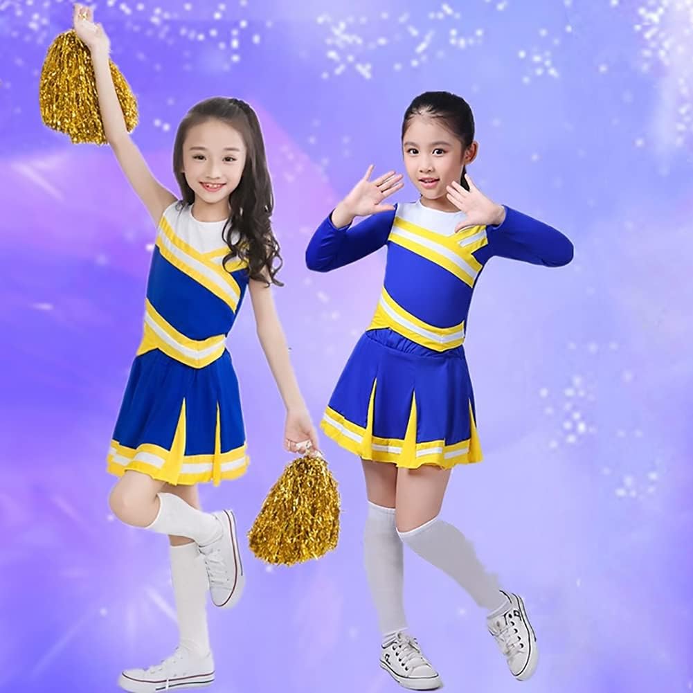 Achiyi Little Girls 2-Piece High School Cheerleading Uniform Costume